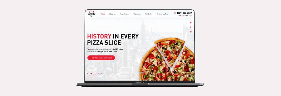 Sbarro restaurant website